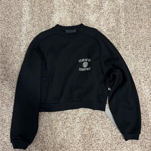 Fear of God Essentials Black Logo Sweatshirt